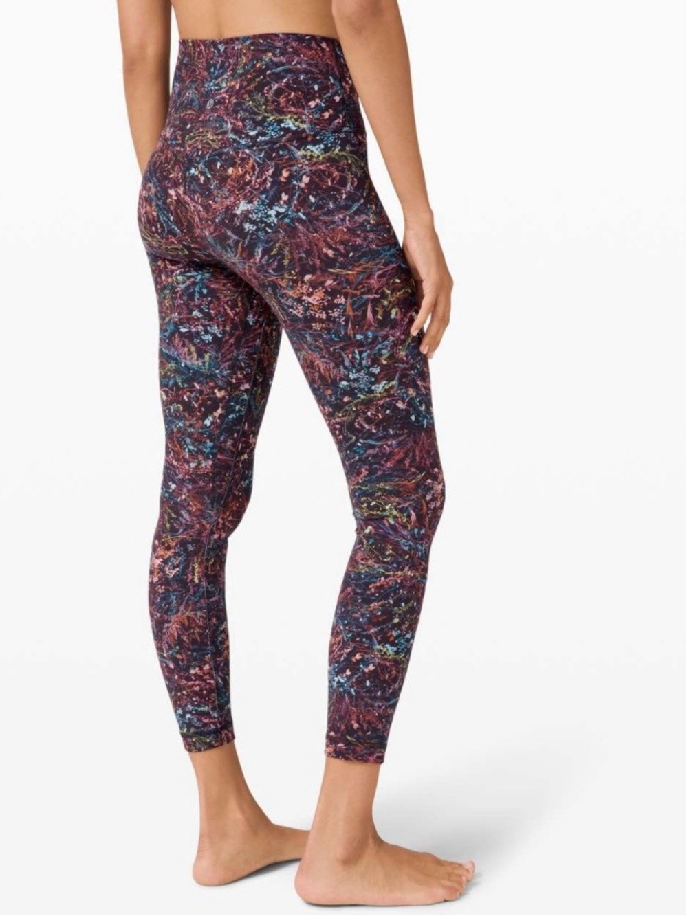 Lululemon Align Pant II Leggings Foliage Overlay Multi High Rise Size 4
